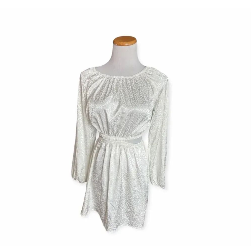 Womens Speechless Animal Print Long Sleeve Cutout Dress - Sz S